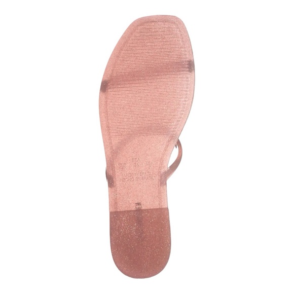 Steve Madden Sandals Pike Pink Glitter Jelly Slip - Picture 3 of 8